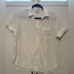Madewell Linen Popover Shirt Medium